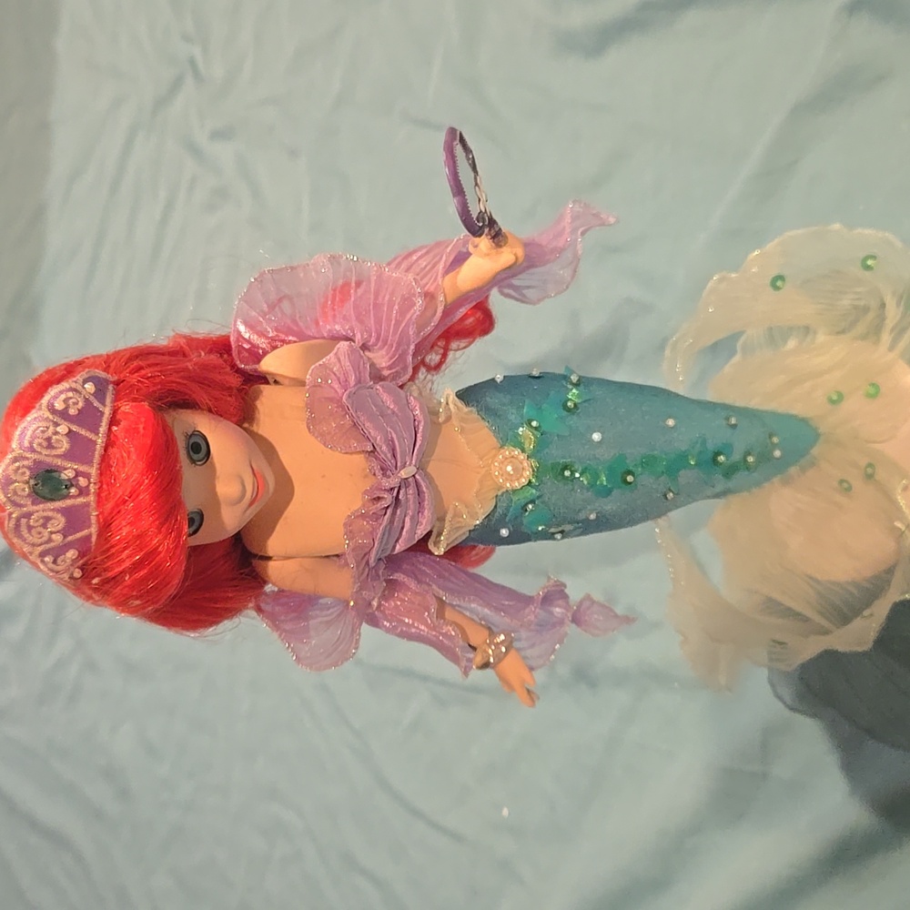 Disney The Little Mermaid 25th Anniversary Porcelain Doll With Stand - Picture 9 of 9